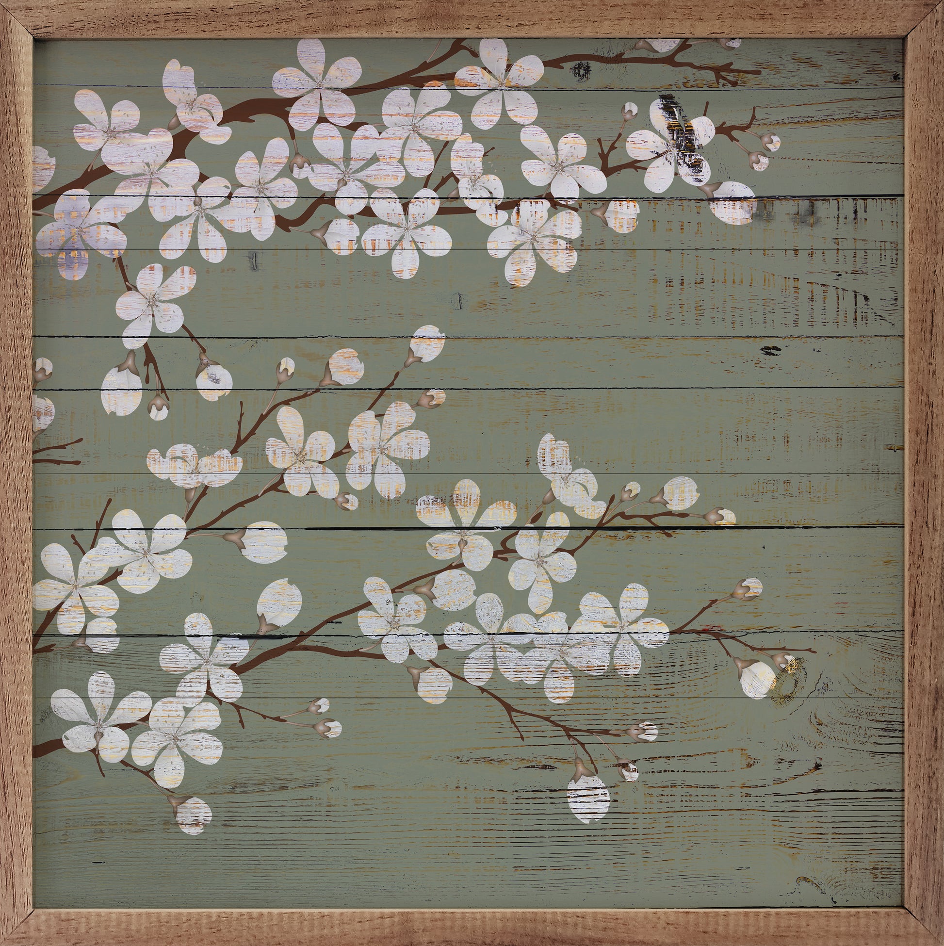 Sage Cherry Blossoms Print image 0