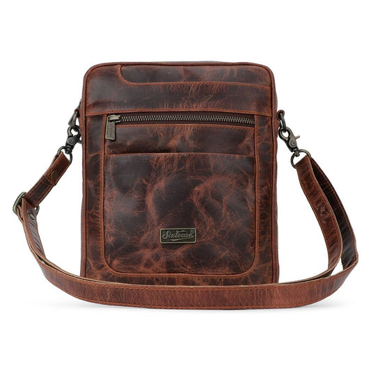 Rustic Genuine Leather Cherry Crossbody Bag image 0