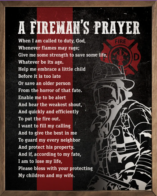 A Fireman's Prayer Black image 0