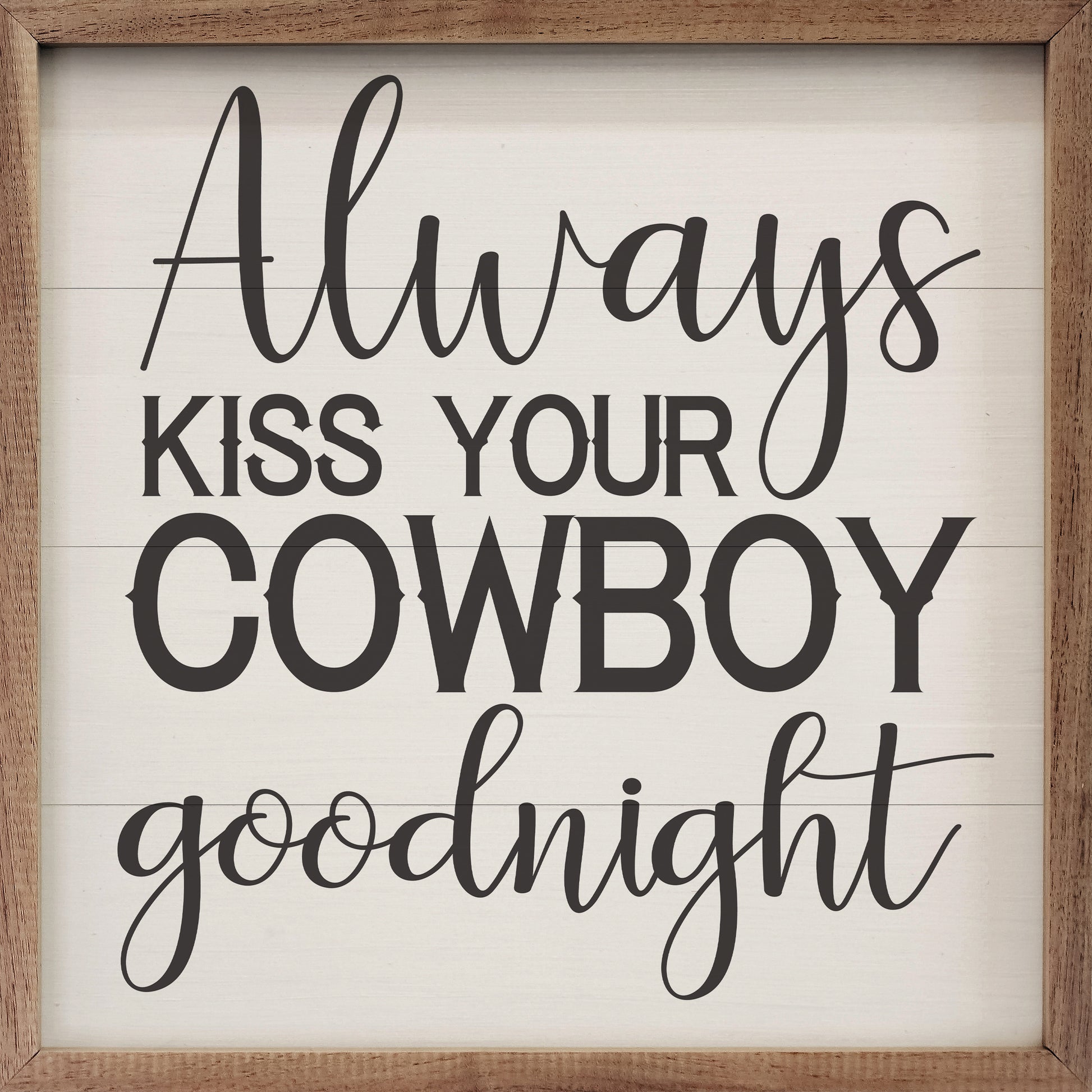 Kiss Your Cowboy Goodnight White image 0