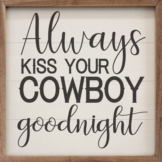 Kiss Your Cowboy Goodnight White image 0