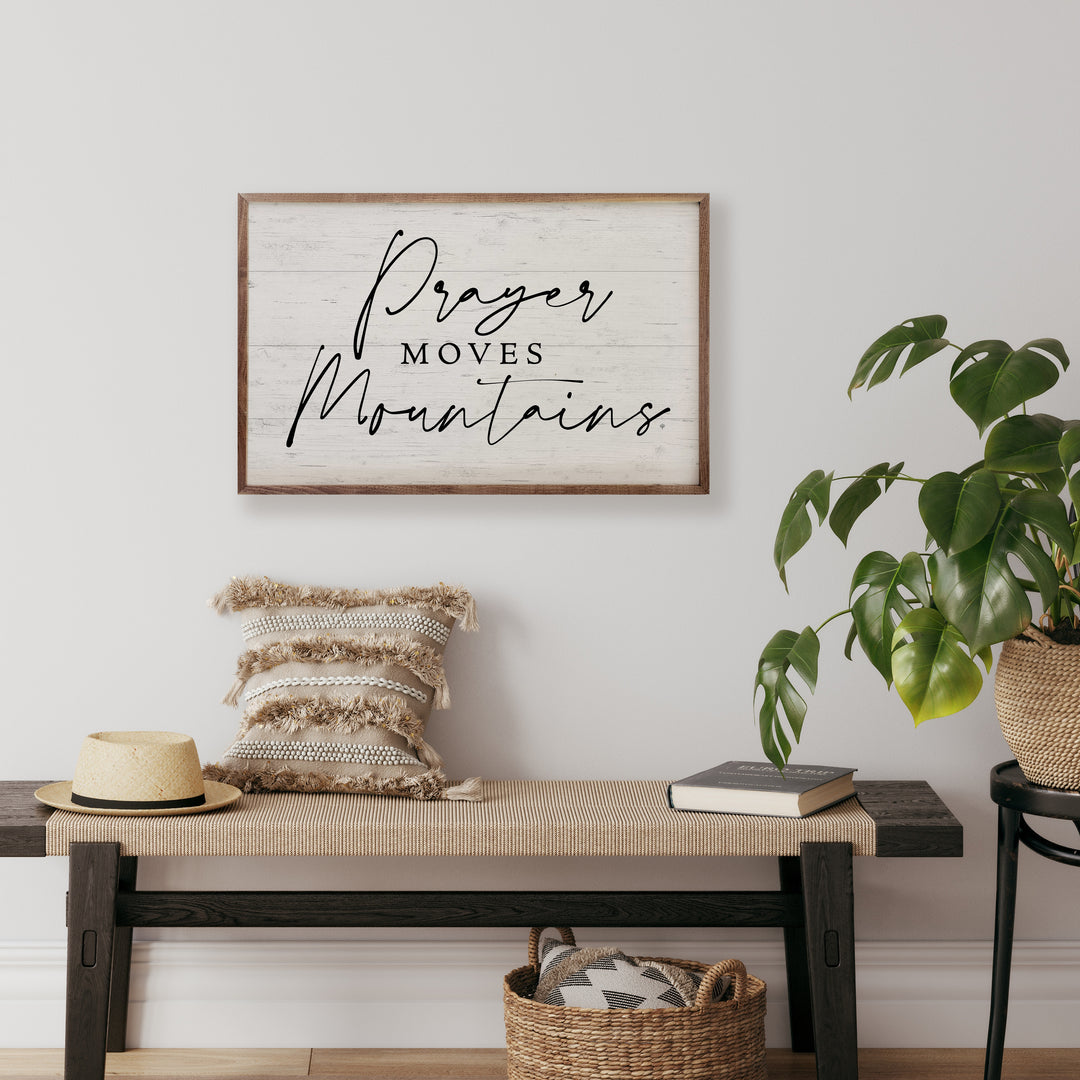 Prayer Moves Mountains Whitewash image 0