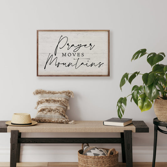Prayer Moves Mountains Whitewash image 0