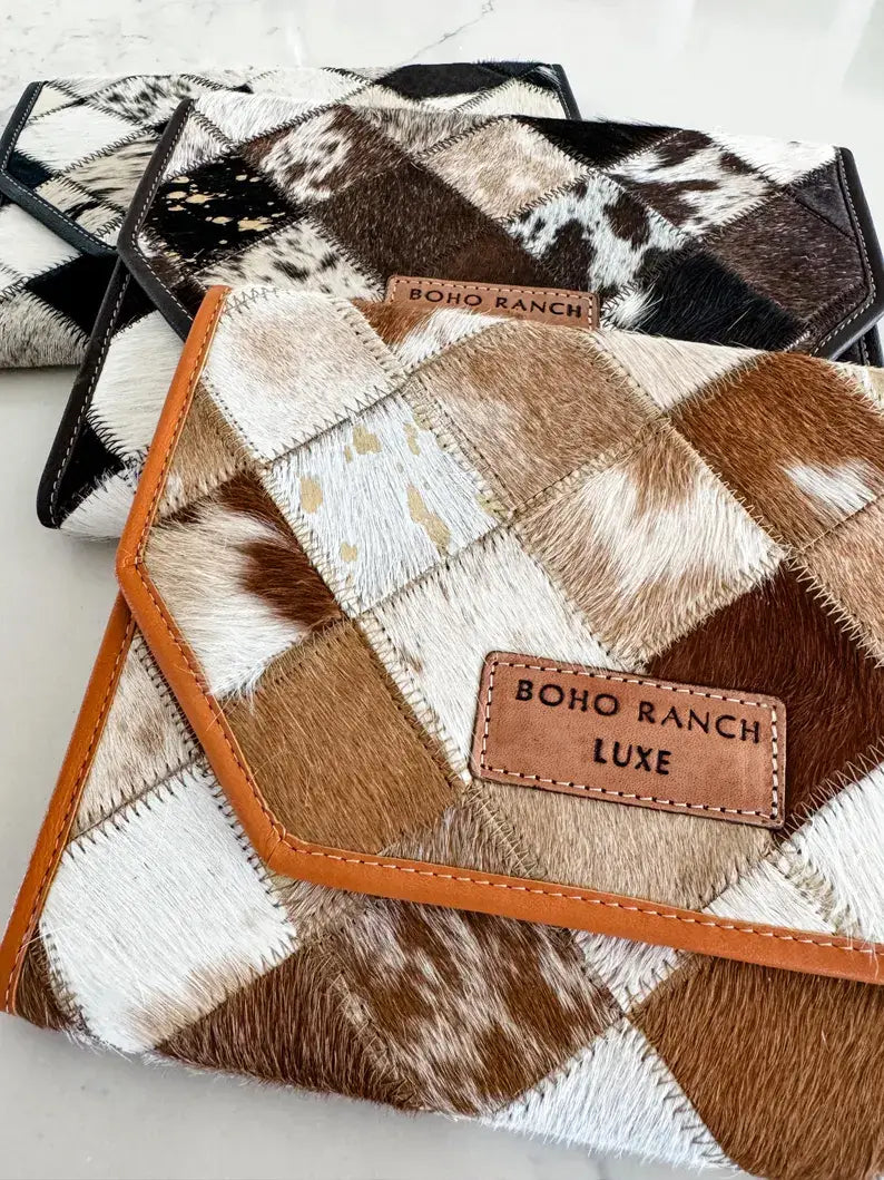 Boho Luxe Hair-On Cowhide iPAD Sleeve