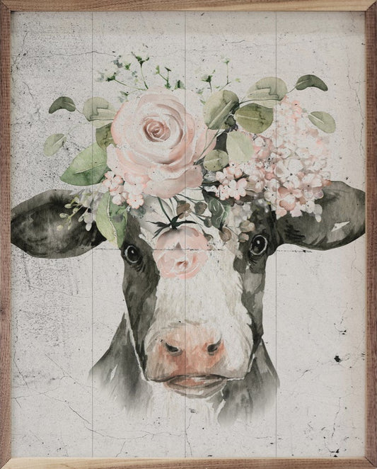 Calf With Flowers White image 0