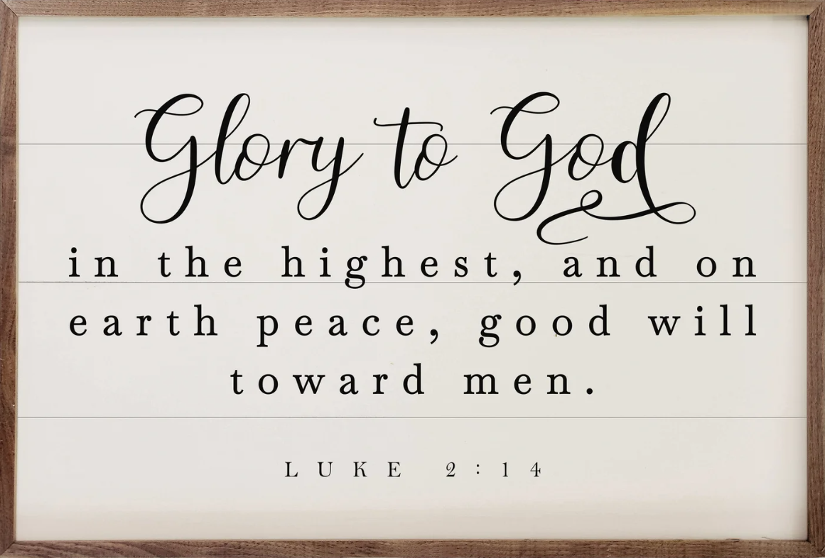 Glory To God Luke 2:14 White image 0