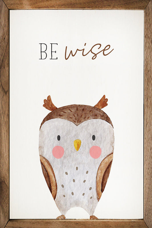 Be Wise Owl White