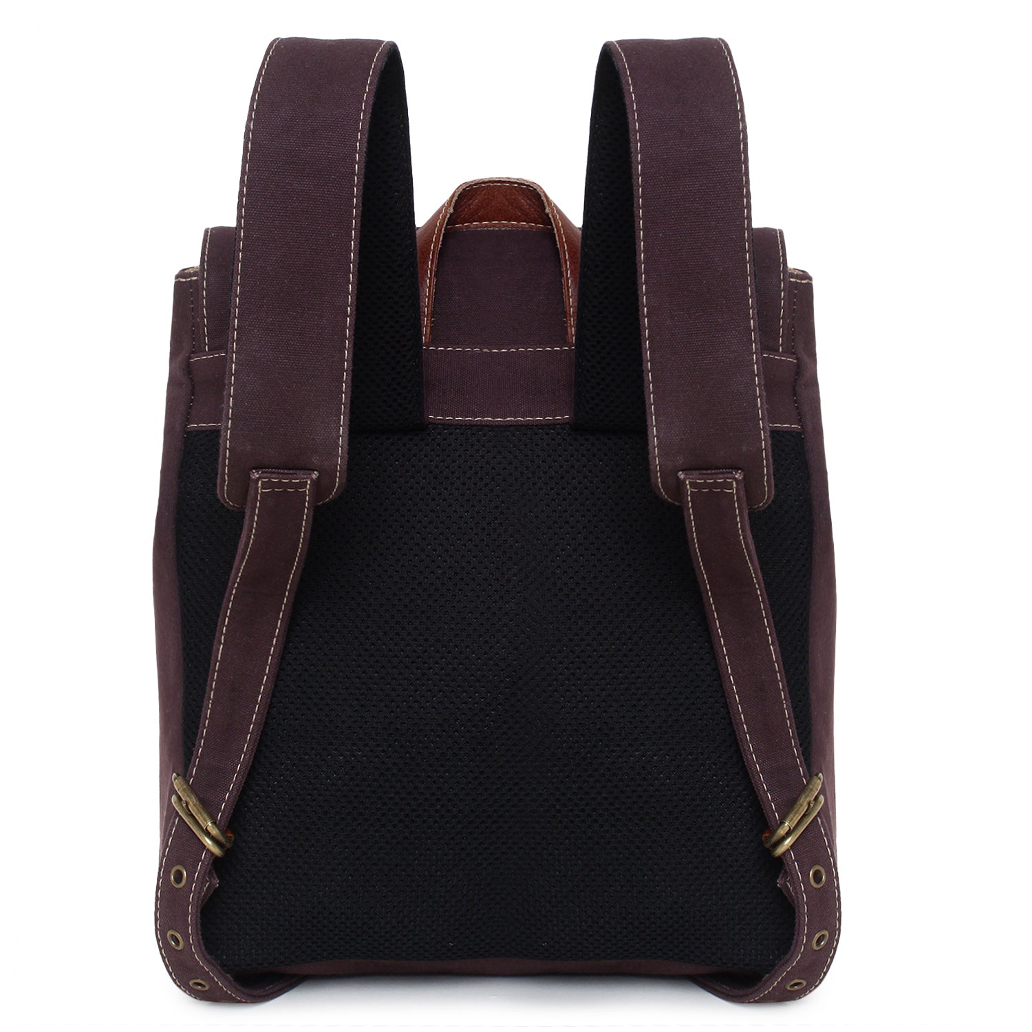 Floral Up-cycled Canvas / Genuine Leather Backpack image 3