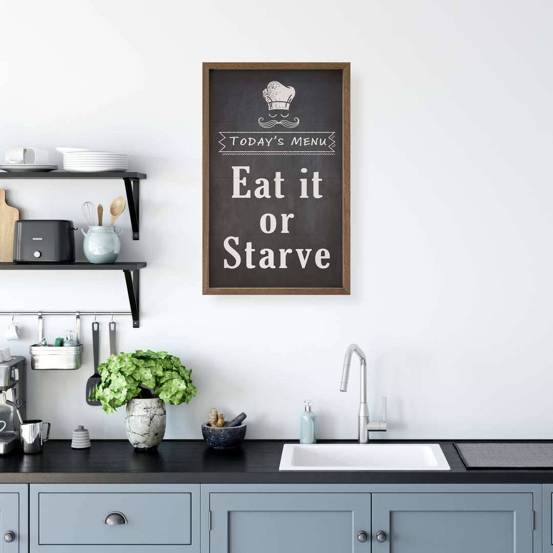 Today's Menu Eat It Or Starve Chef Black image 1