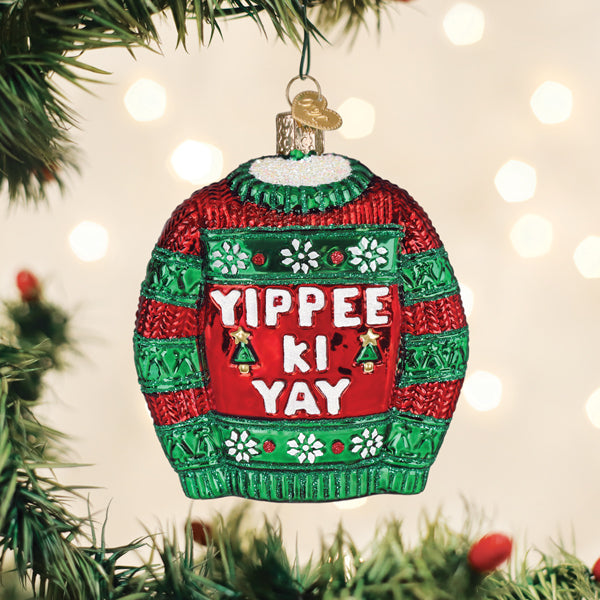 Yippee Ki Yay Sweater Ornament