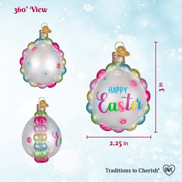 Scalloped Easter Egg Ornament