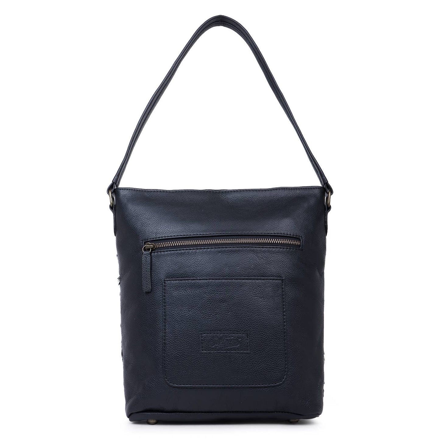 Black/Gold Leather Shoulder Bag