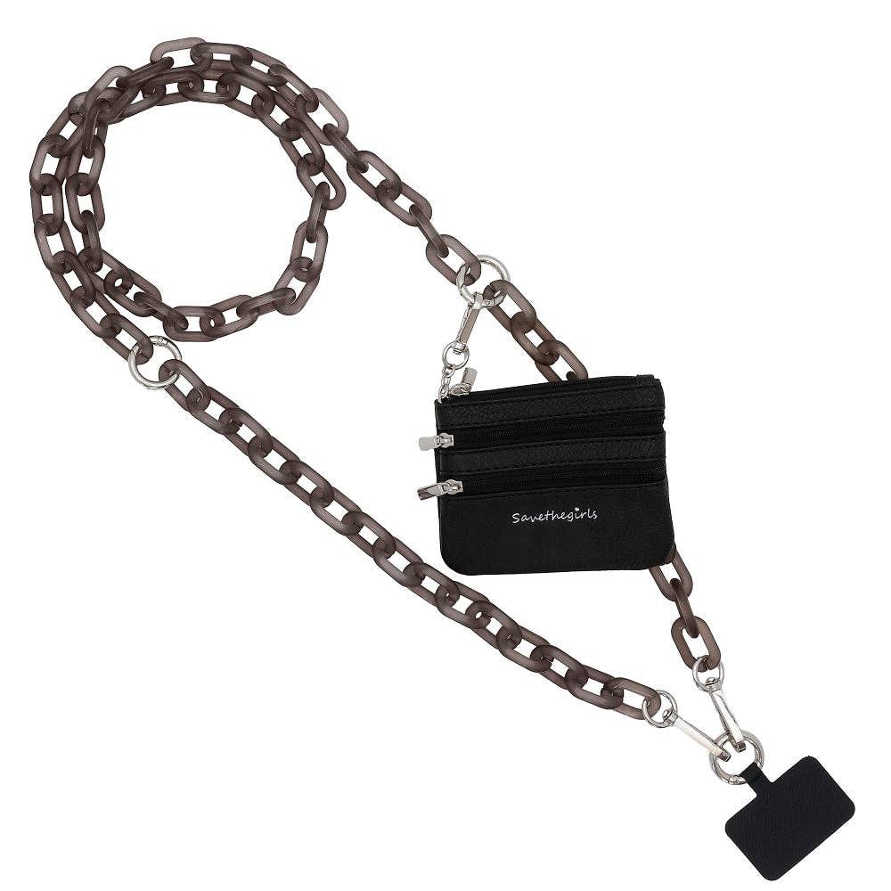 Clip & Go Ice Chain with Pouch: Hot Pink Chain with Hot Pink Pouch