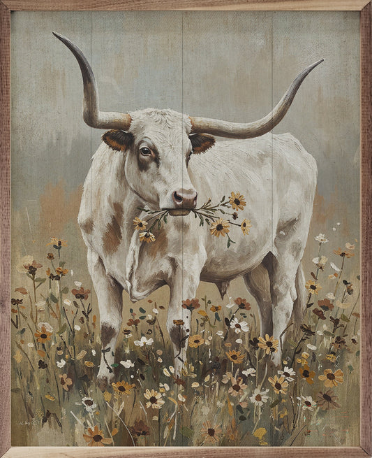 Longhorn Among Blooms