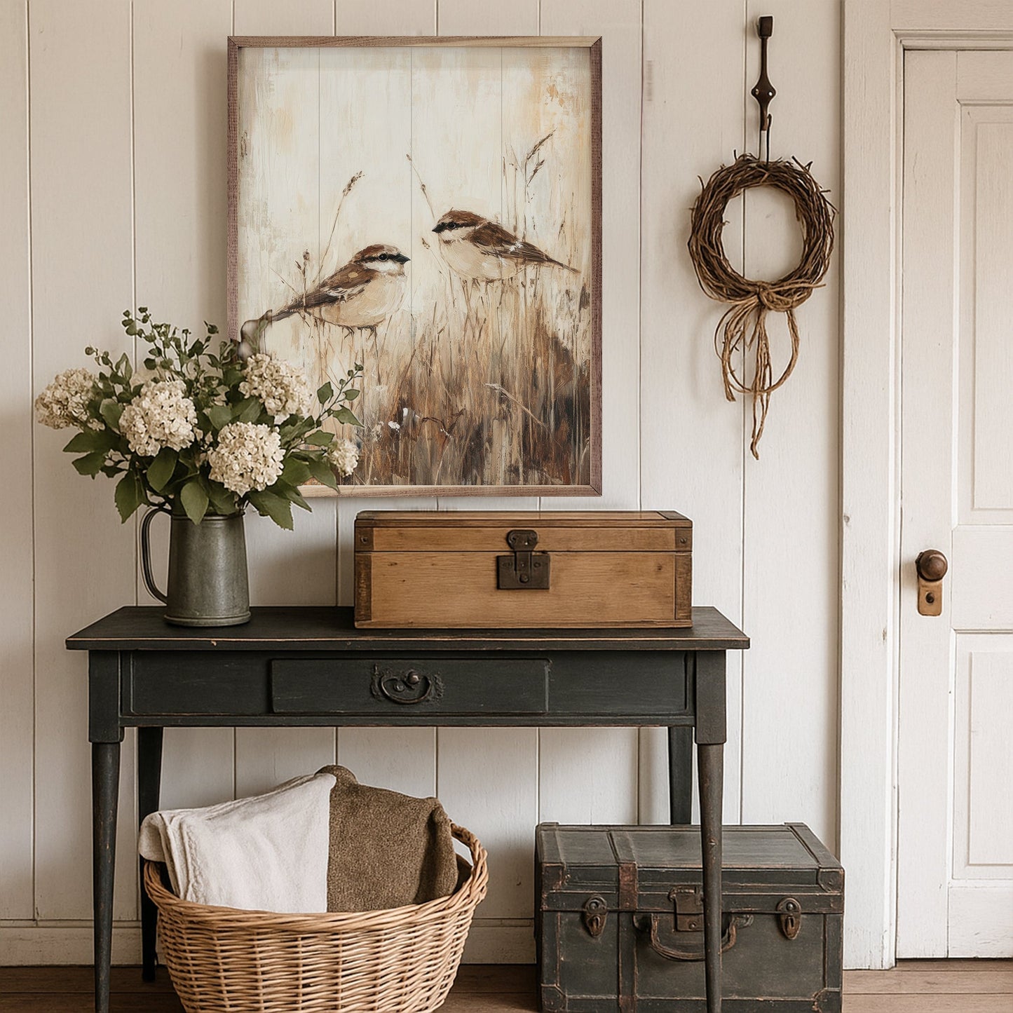 Birds In Tall Grass By Petals Prints Design