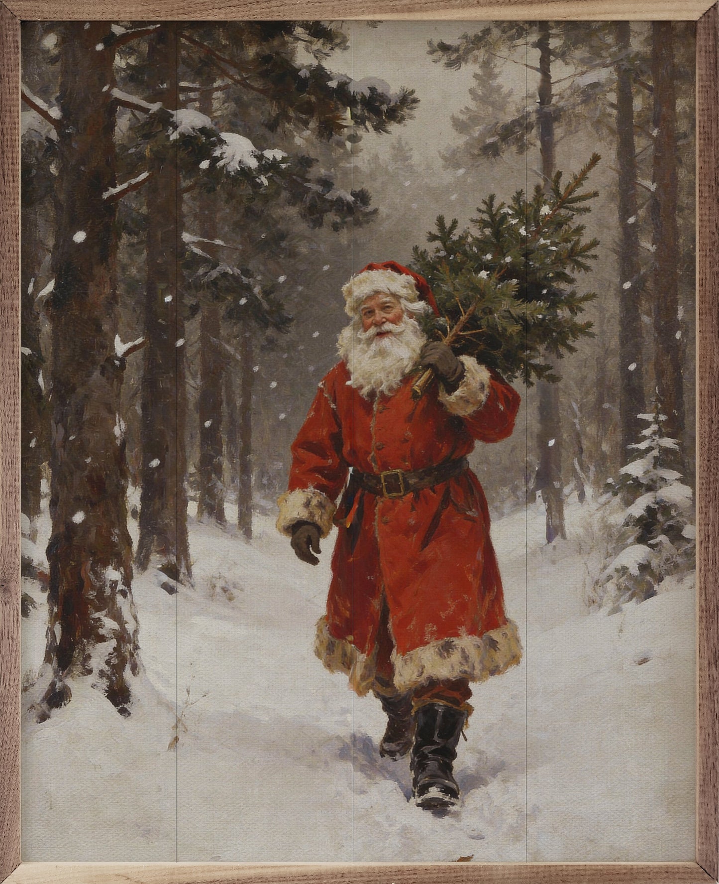 Santa Claus Through The Pines