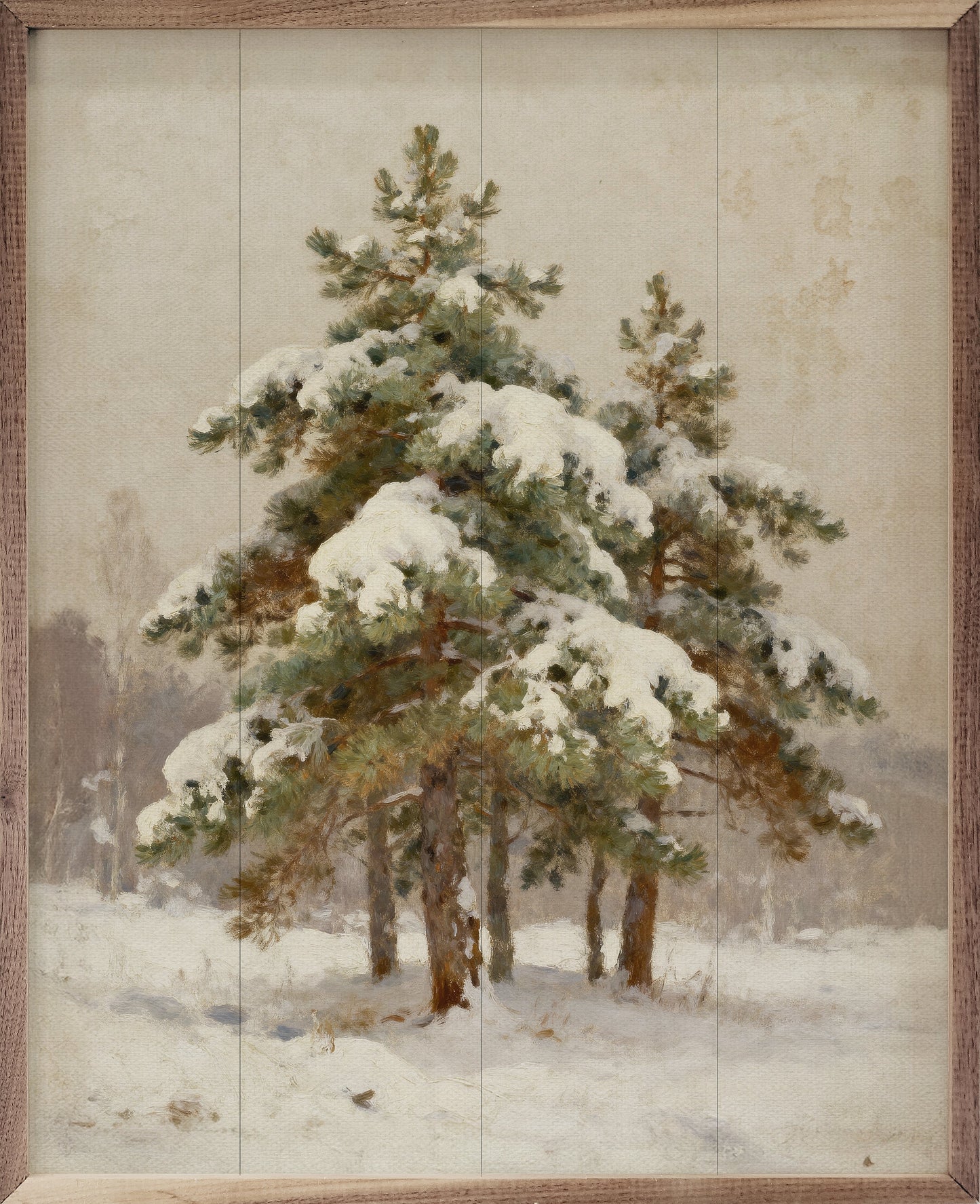 Snow Covered Pines Center