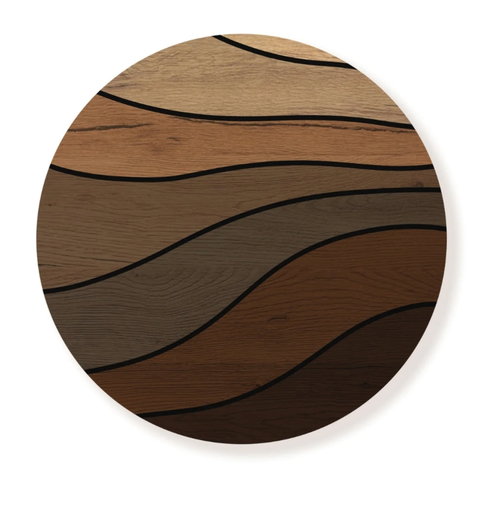 Wood Waves Browns Circle image 1