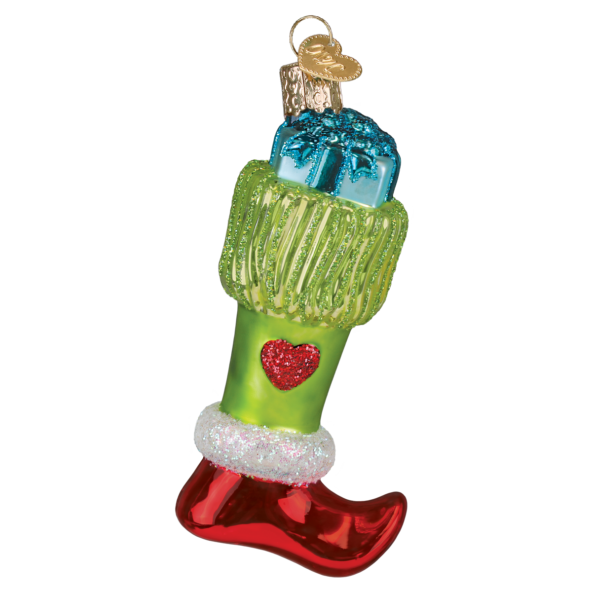 Green Mischief Stocking Ornament