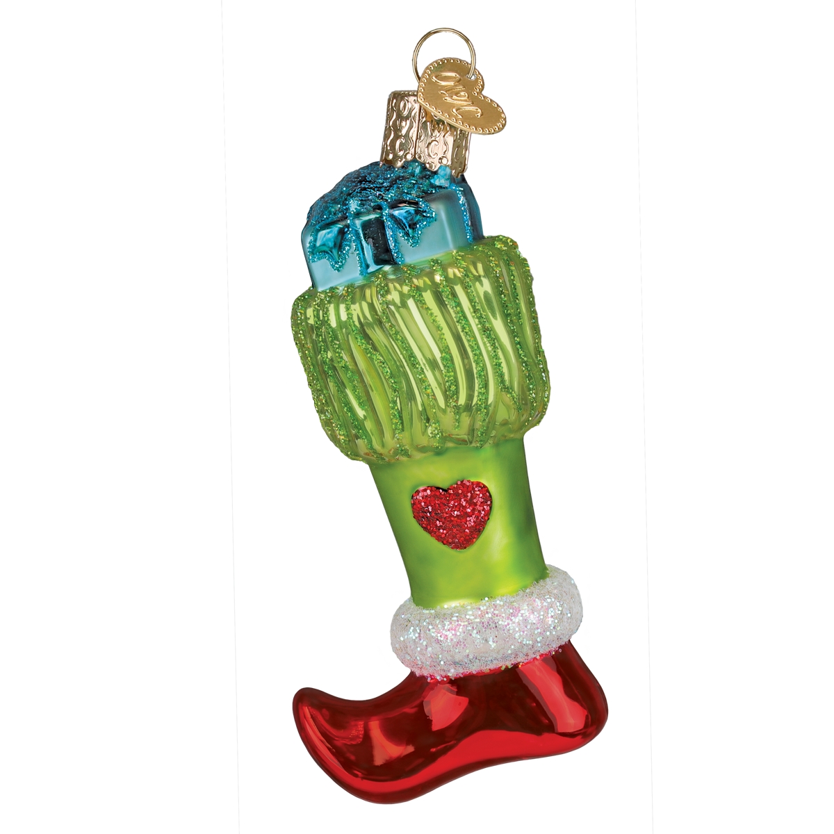Green Mischief Stocking Ornament