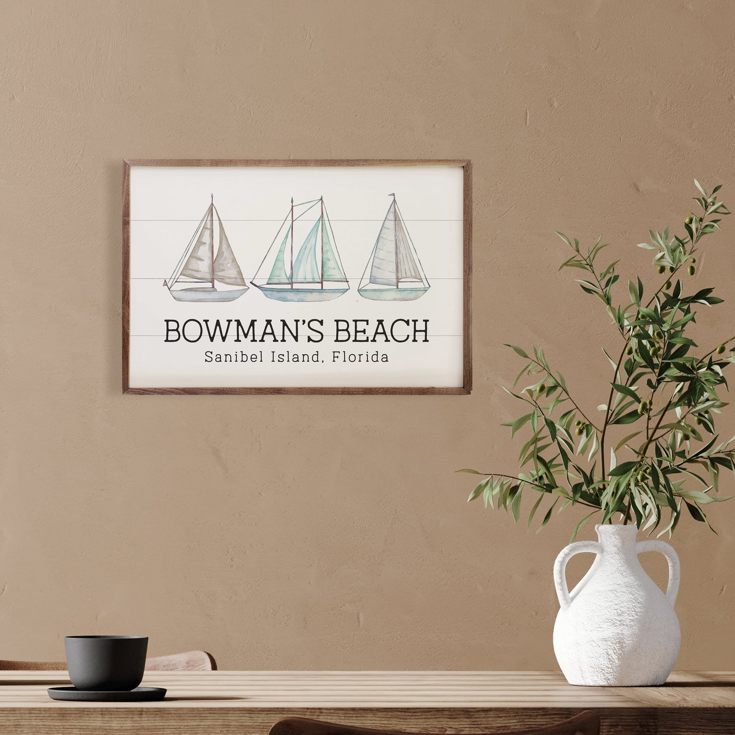 Sailboats Personalized Beach City State