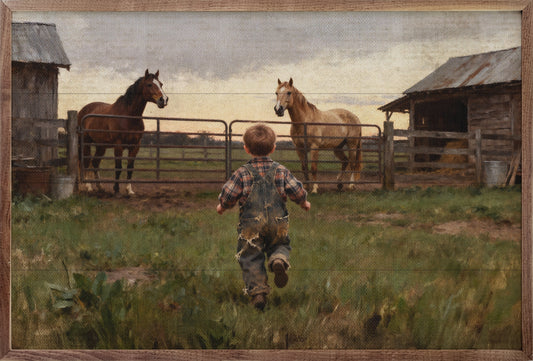 A Boy And His Horses