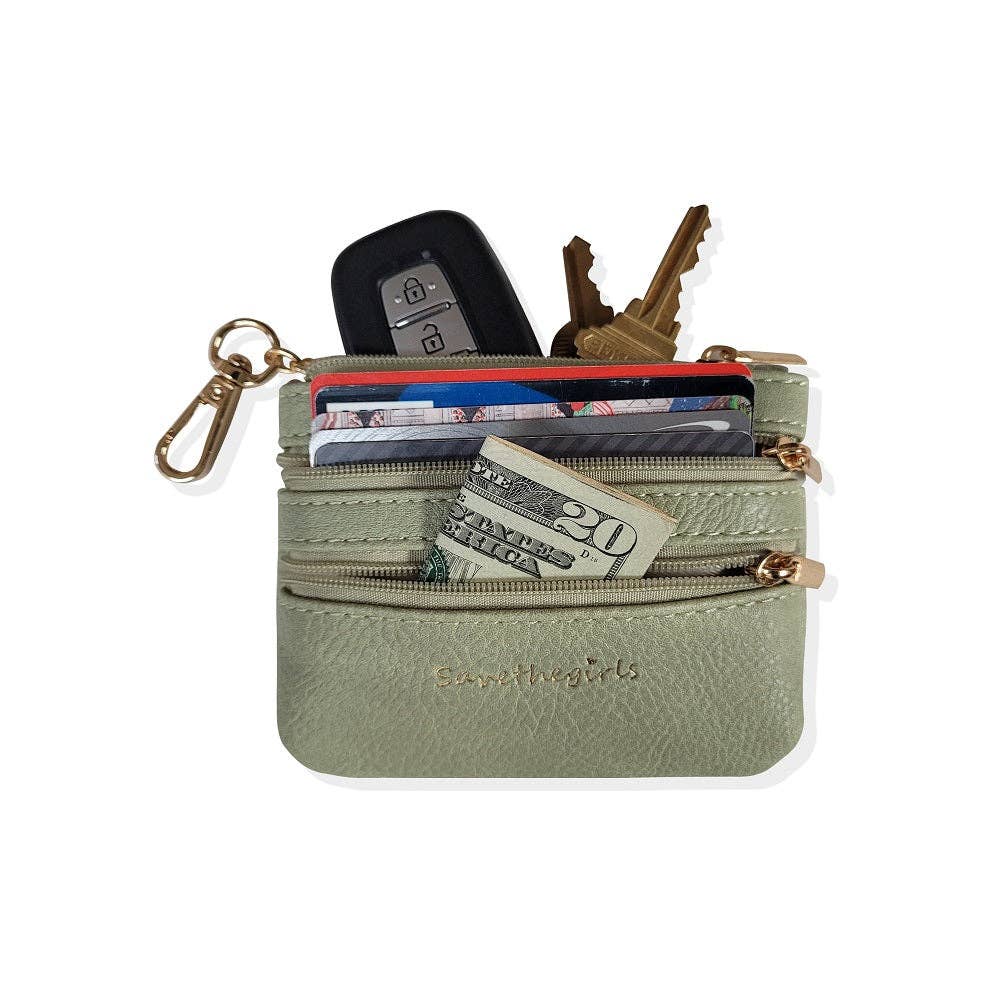Clip & Go Chain w/Zippered Pouch: Silver