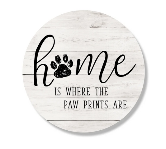 Home Is Where The Paw Prints Are Circle image 0