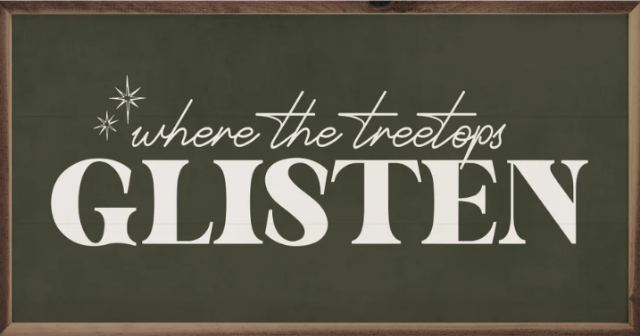 Where The Treetops Glisten Stars Green image 0