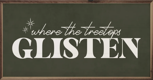 Where The Treetops Glisten Stars Green image 0