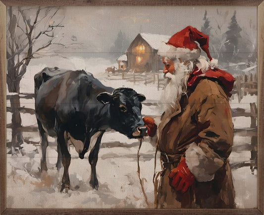 Cow and Santa image 0