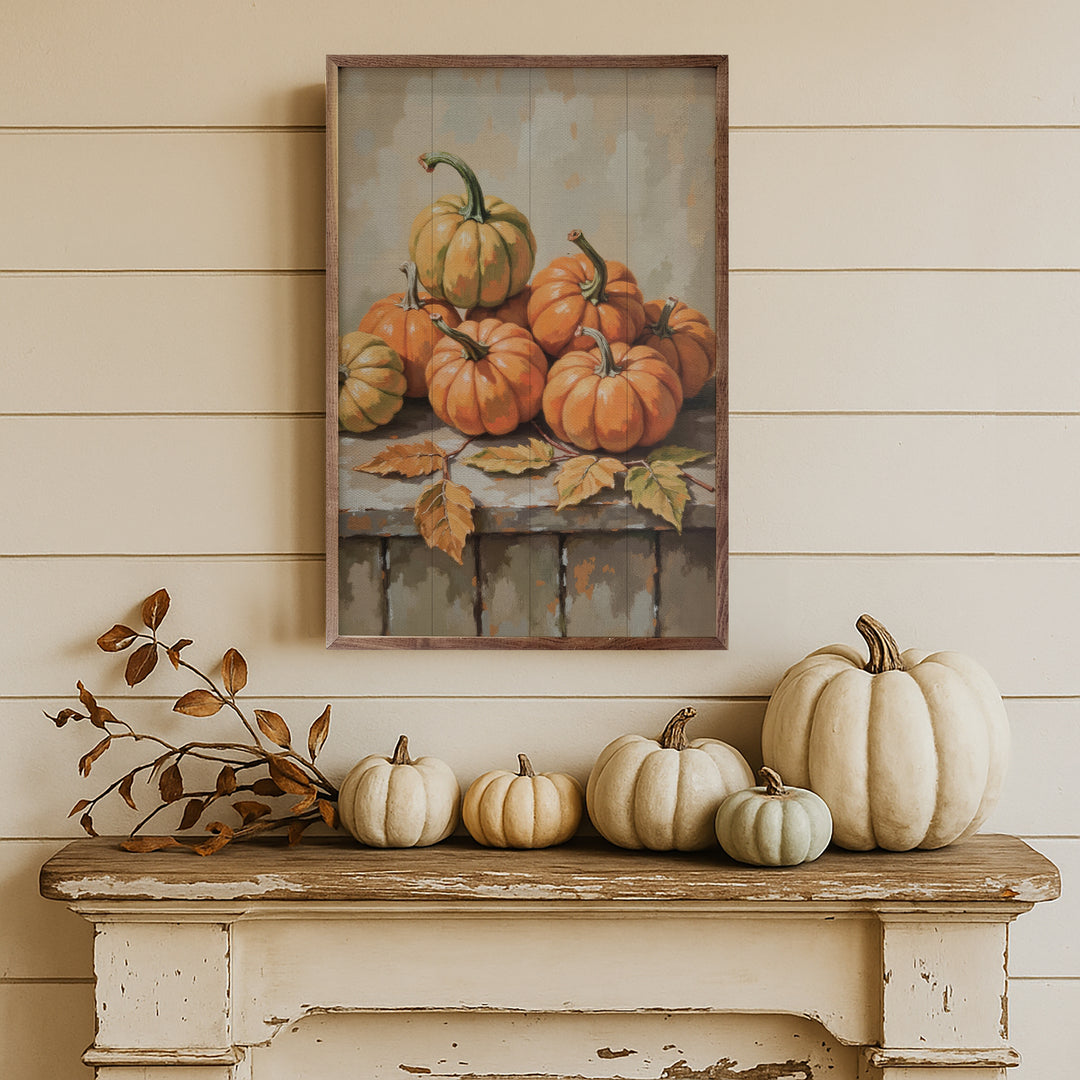 Small Pumpkin With Beech Branch image 2