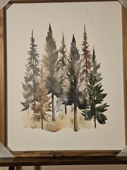 Watercolor Pines II image 0