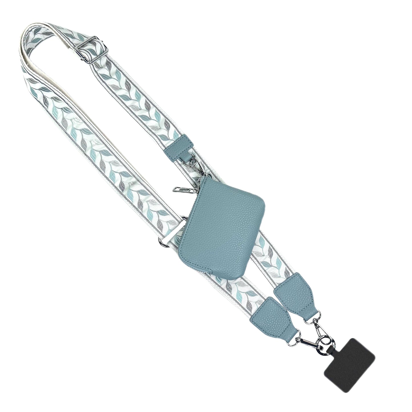 Clip & Go Strap w/RFID Pouch Leaf Pattern