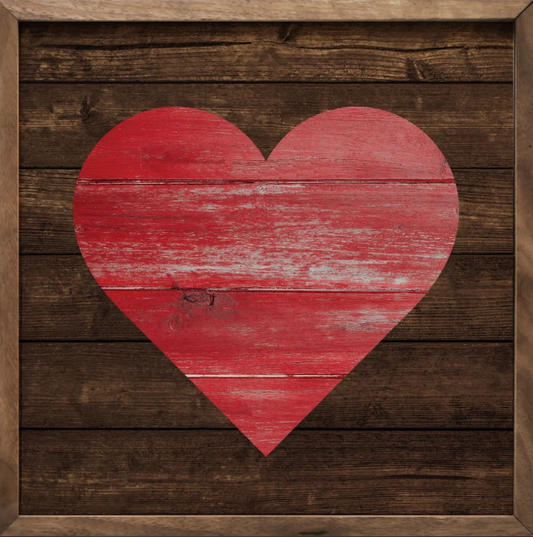 Red Heart On Brown image 0