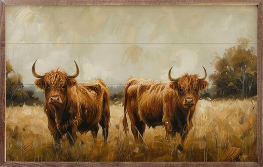 Couple Of Cows By Petals Prints Design image 0