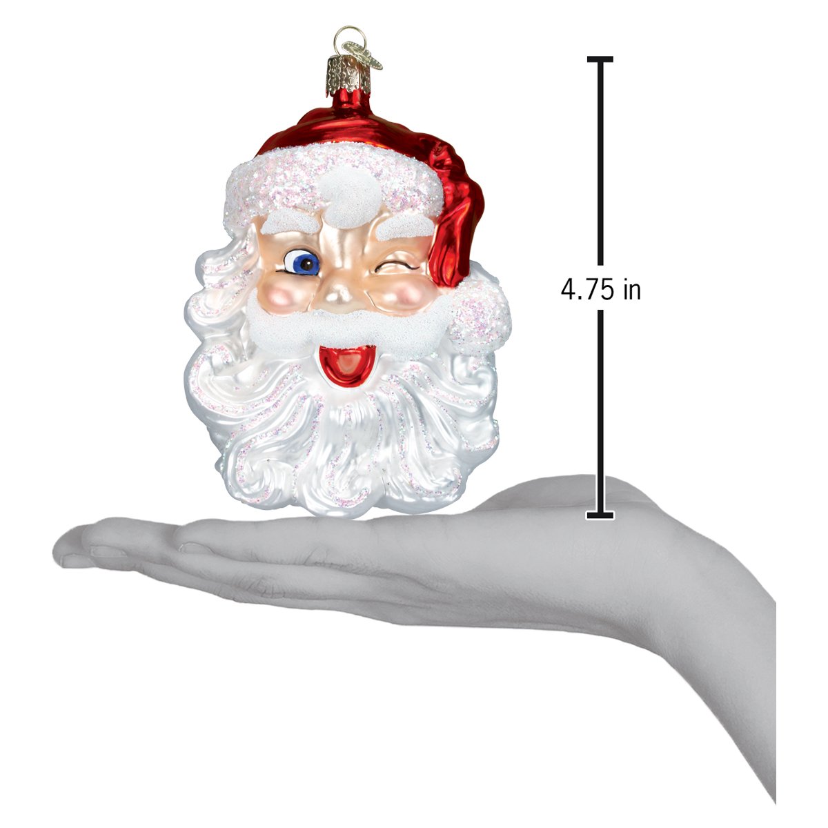 Winking Santa Ornament