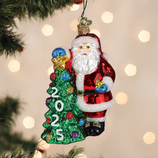 2025 Santa With Tree Ornament
