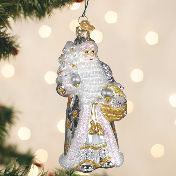 Sterling Santa Ornament
