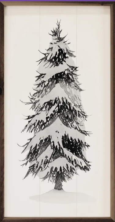 Grayscale Snowy Pine I image 1