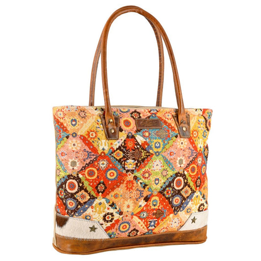 Maize Upcycled Canvas/Leather Bag image 0