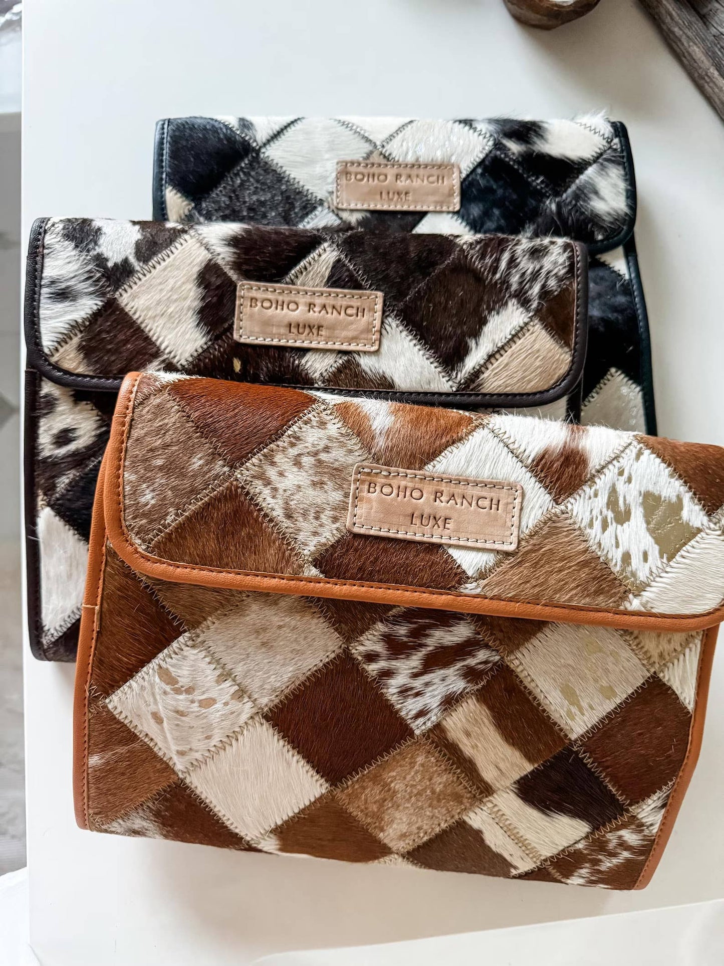 Boho Luxe Genuine Cowhide Foldable Travel Bag