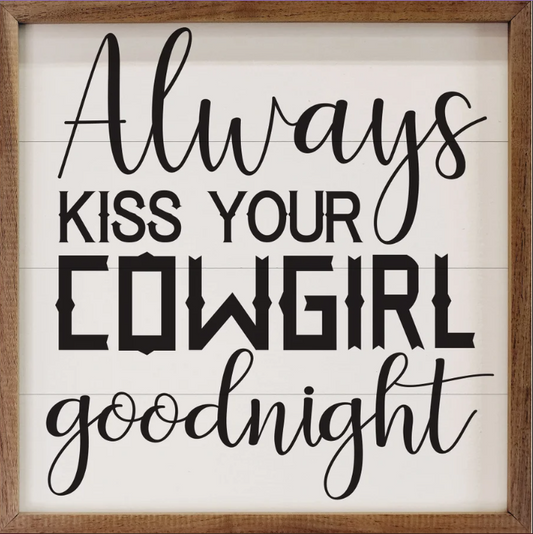 Kiss Your Cowgirl Goodnight White image 0