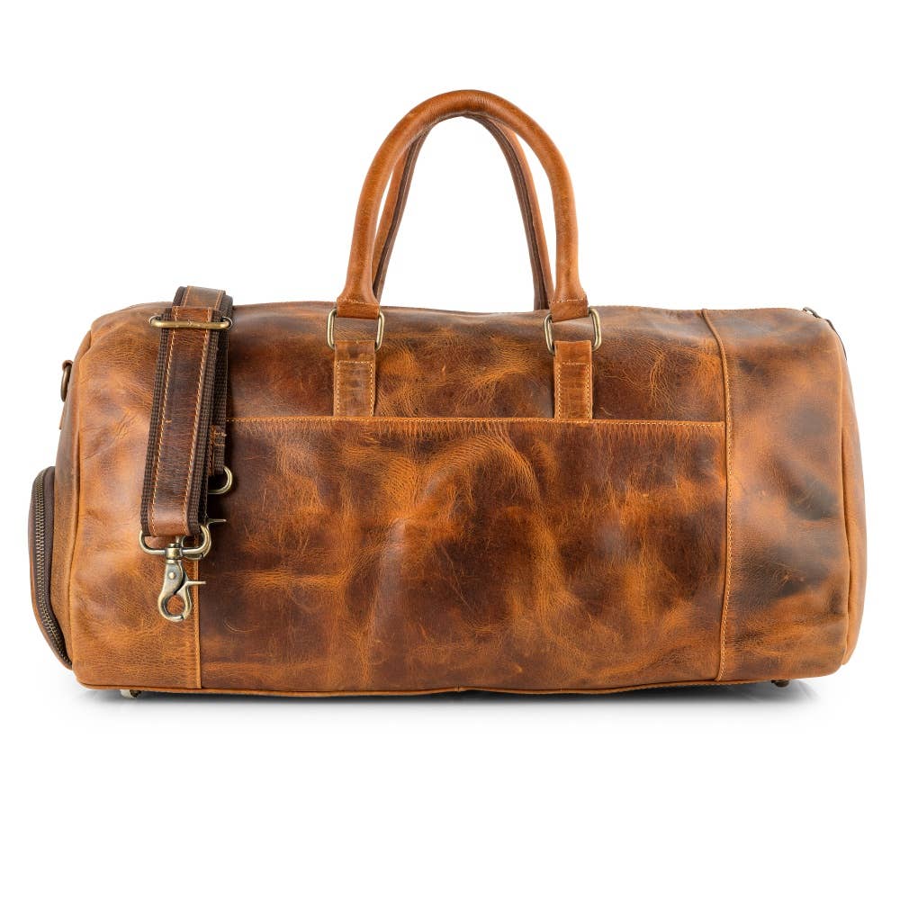 Full Grain Leather Unisex Duffel/Travel Bag