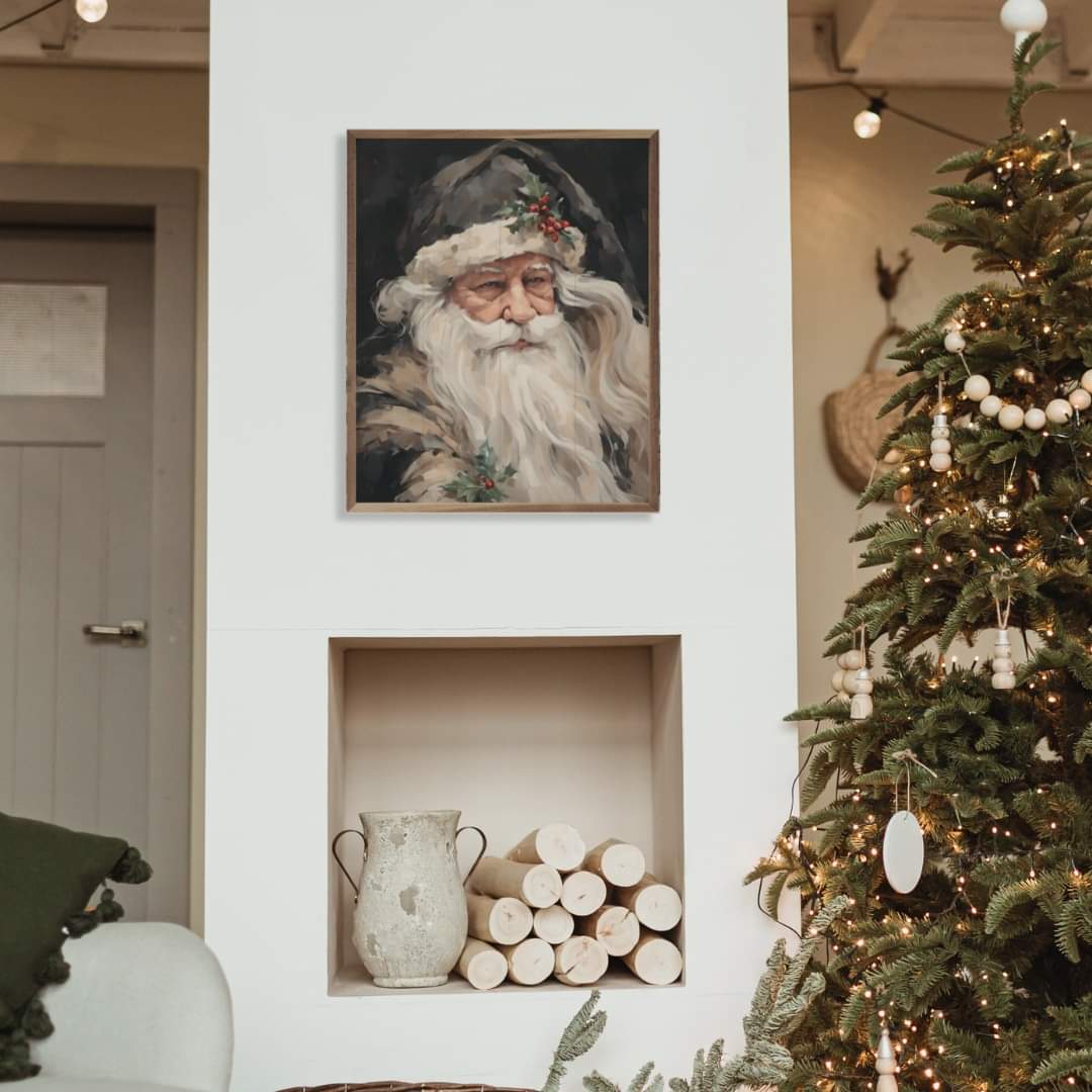Wise Grayscale Santa image 1