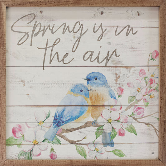 Spring Is In The Air Flower Bird Whitewash image 0