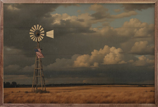 Incoming Prairie Storm Flag Windmill image 0