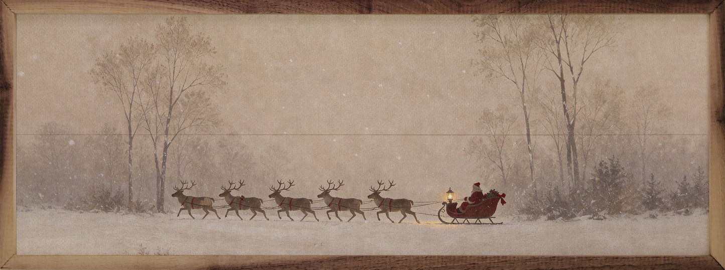 Sleigh Across The Winter Meadow