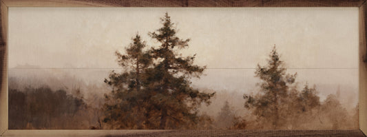 Pine Trees In Winter Timber