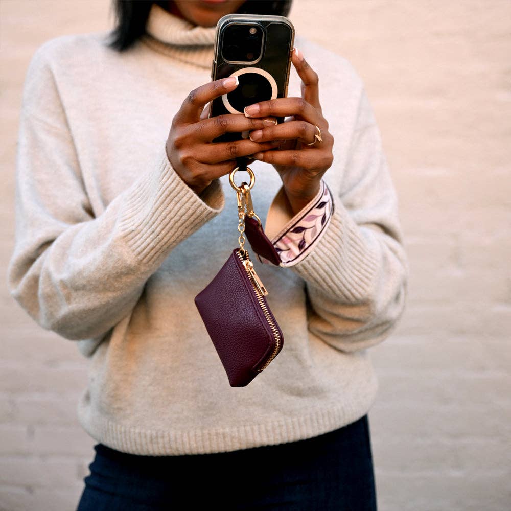 Clip & Go Strap w/RFID Pouch Leaf Pattern